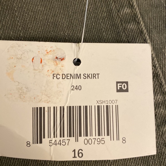 NEW FALLS CREEK HUNTER GREEN A LINE DENIM SKIRT plus size 16. - Picture 6 of 10